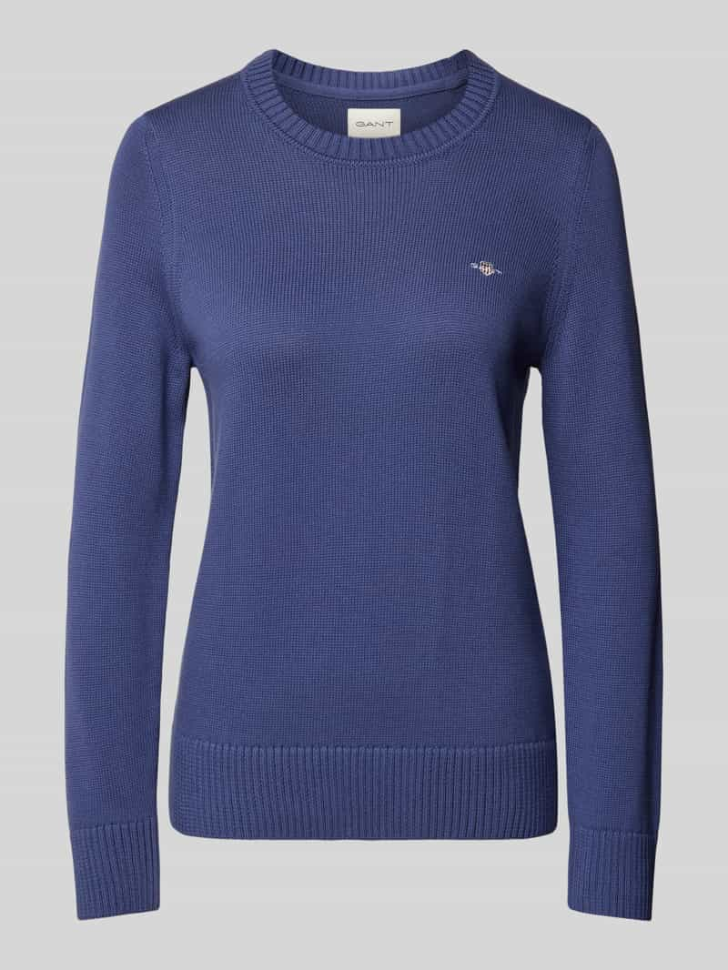 Gant Gebreide pullover met labelstitching