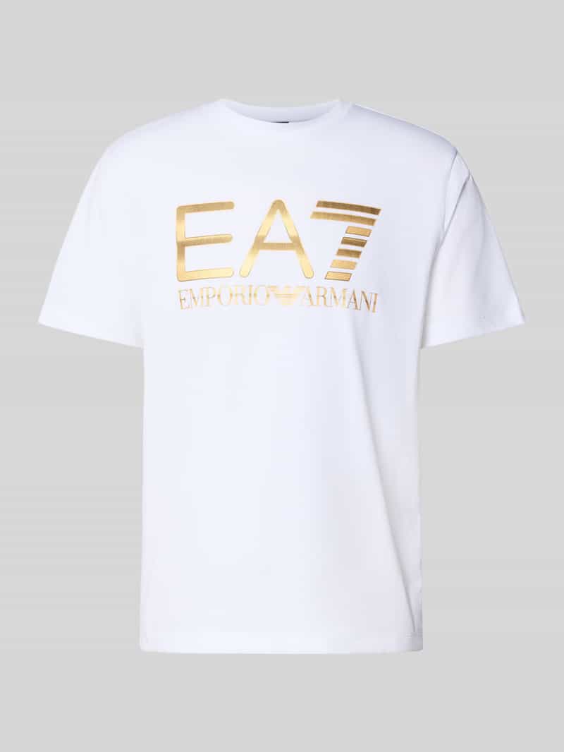 EA7 Emporio Armani T-shirt met logo en ronde hals