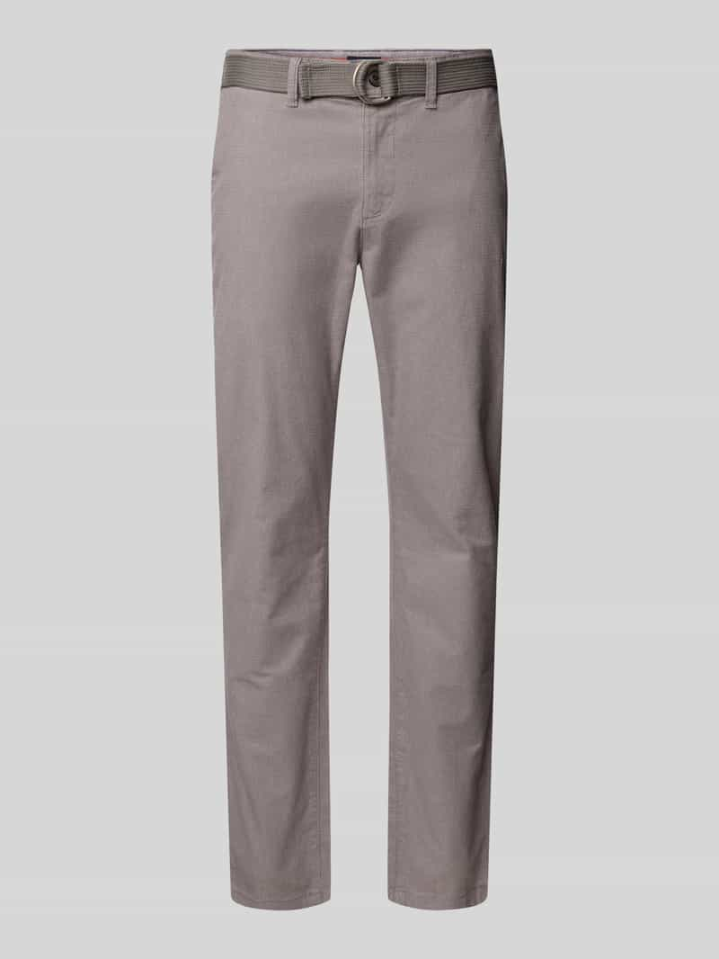 MCNEAL Slim fit stoffen broek met riem