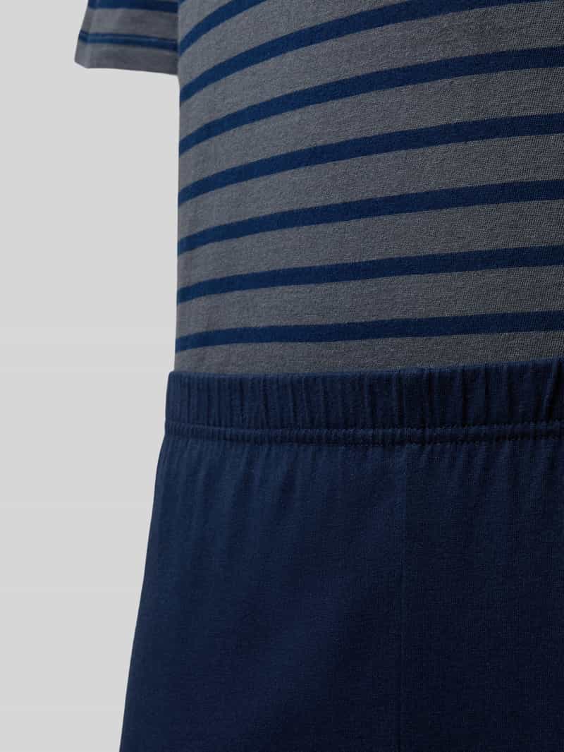 Schiesser Pyjama met geribde ronde hals