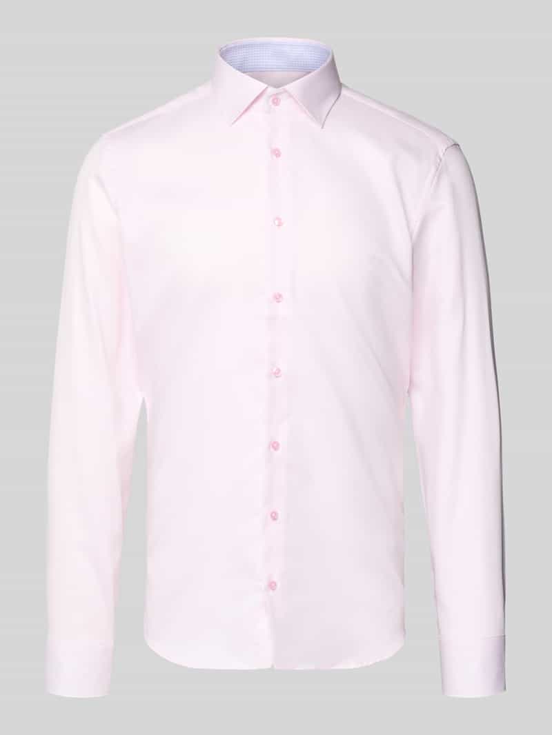 seidensticker Slim fit zakelijk overhemd van katoen met kentkraag