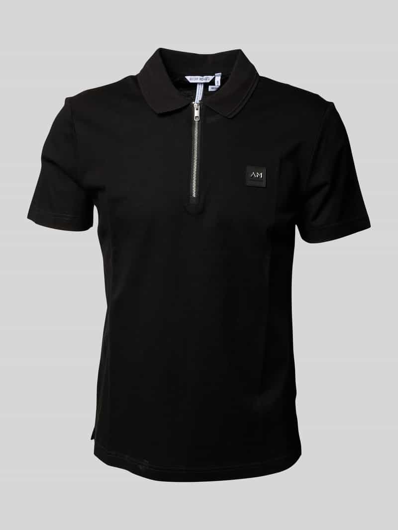 Antony Morato Herren Poloshirt Mit Label-Detail In Black Größe Mittel