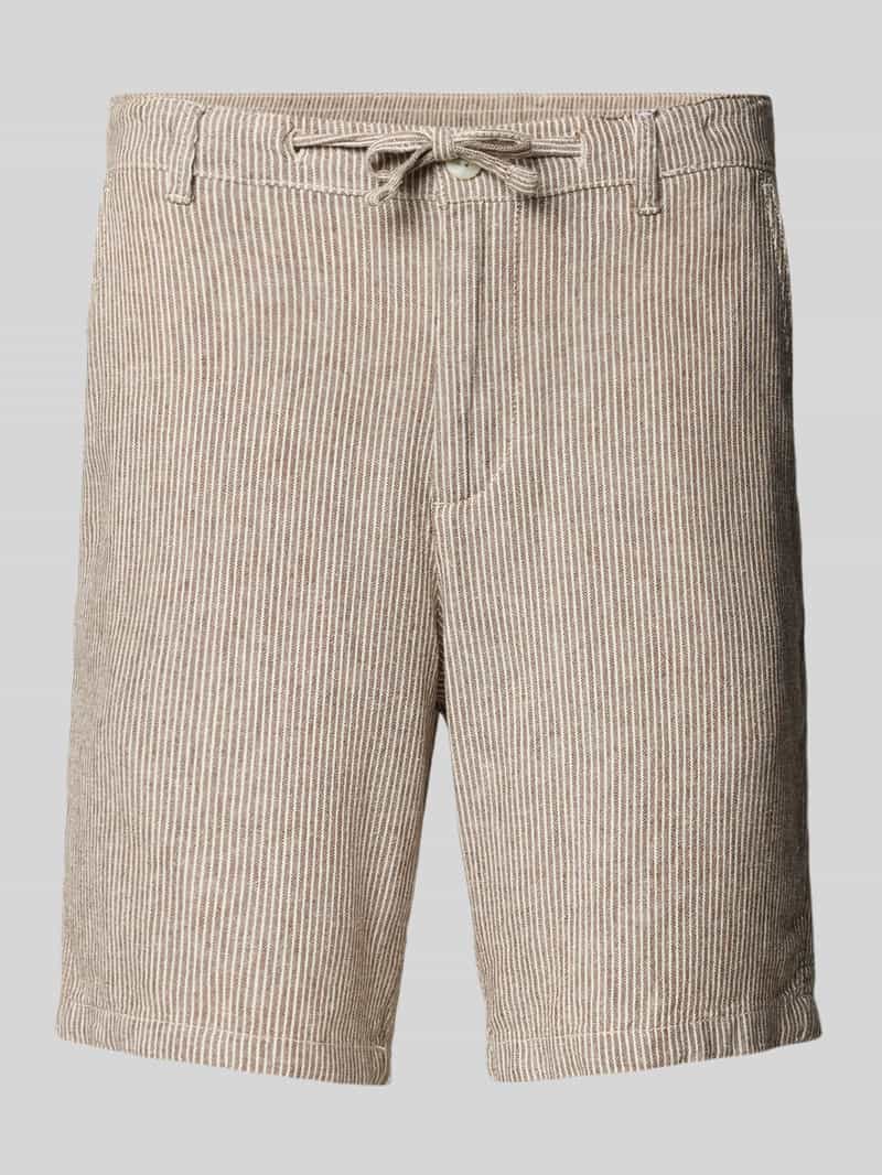 Korte regular fit broek met tunnelkoord, model 'MYKONOS'