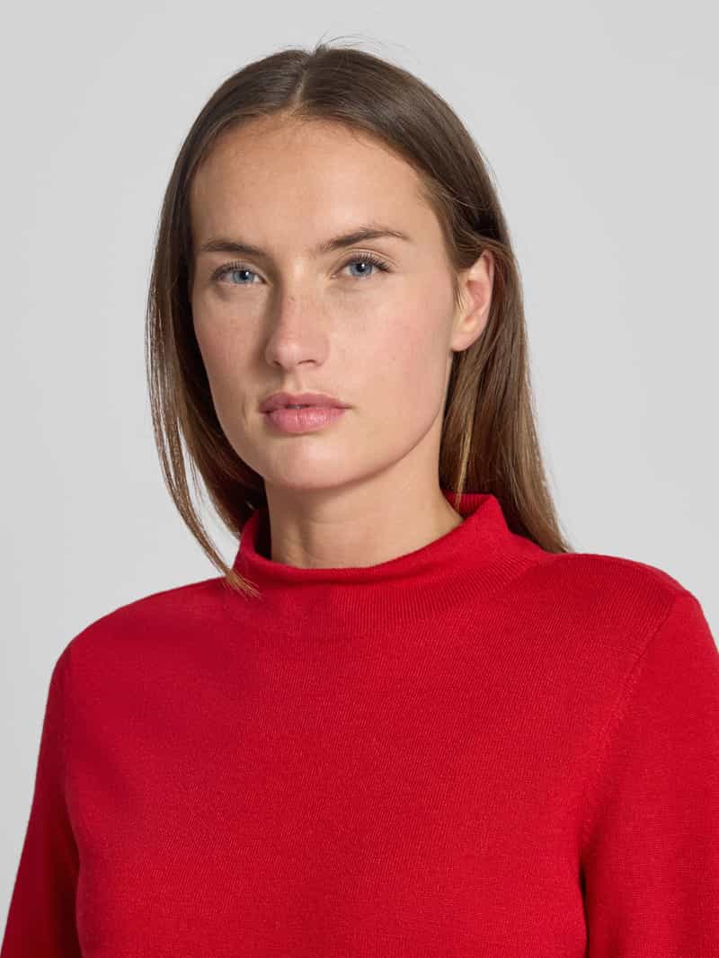 Betty Barclay Gebreide pullover van viscosemix met opstaande kraag