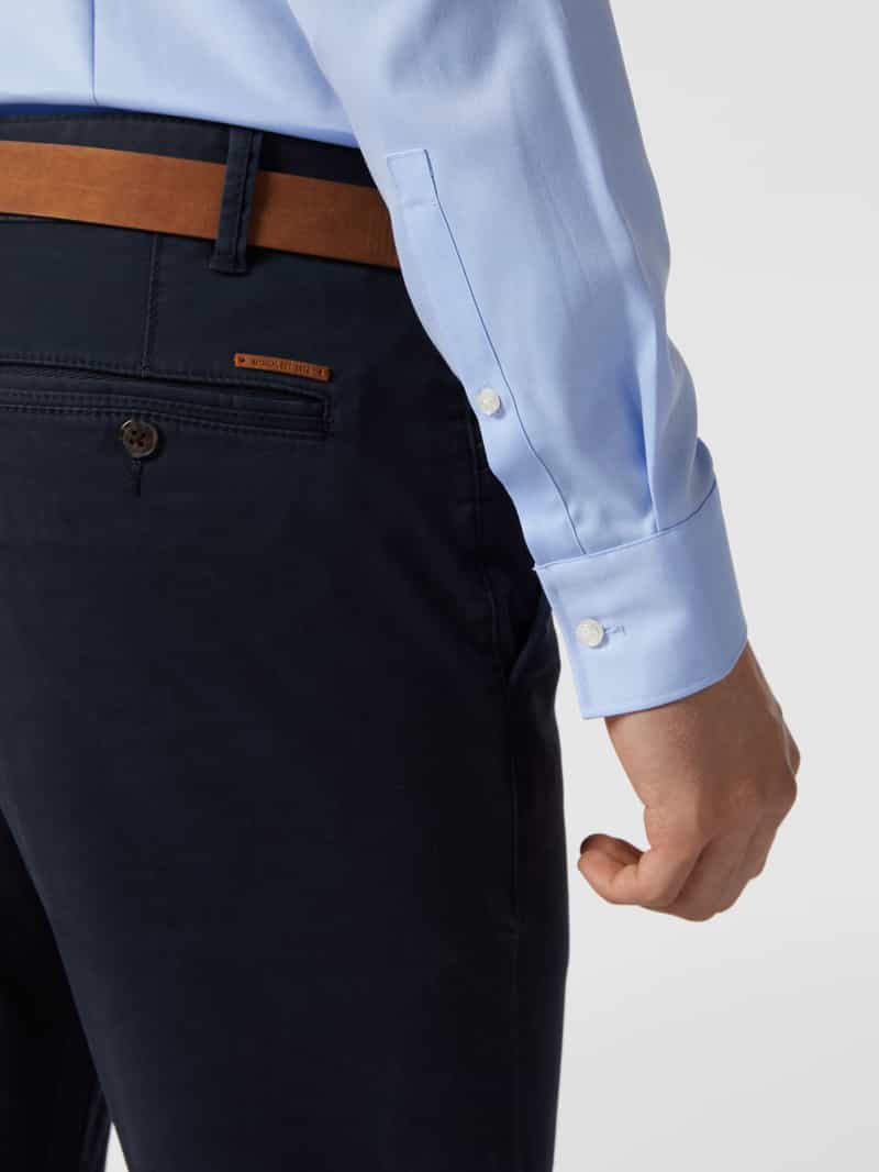 Jake*s Slim fit zakelijk overhemd van twill met extra lange mouwen