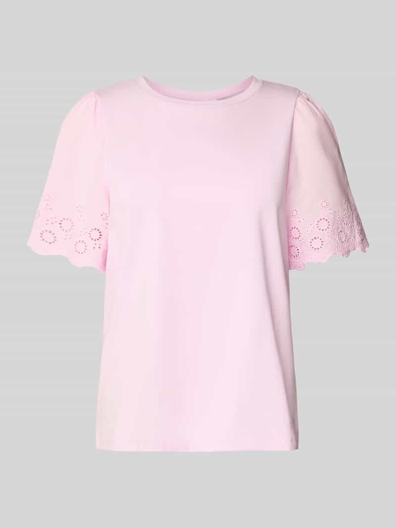 Vila T-shirt met broderie anglaise model 'CELIANA'