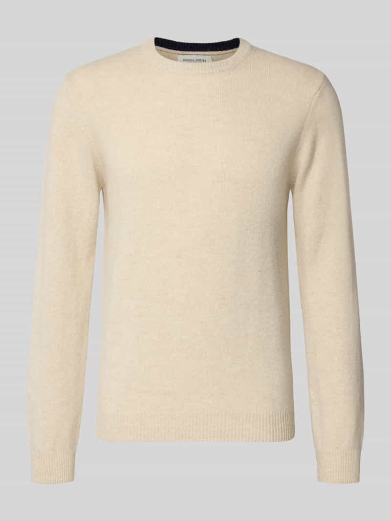 casual friday Gebreide pullover van wolmix model 'KARL'