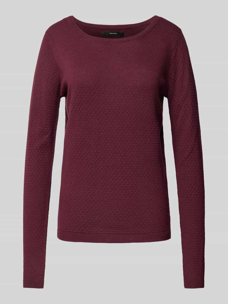 Vero Moda Regular fit gebreide pullover met ronde hals, model 'CARE STRUCTURE'