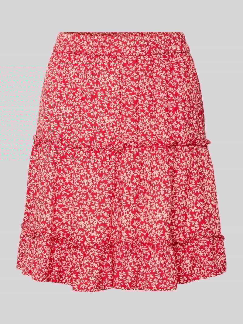 Pieces Regular fit minirok met elastische band model 'NYA'