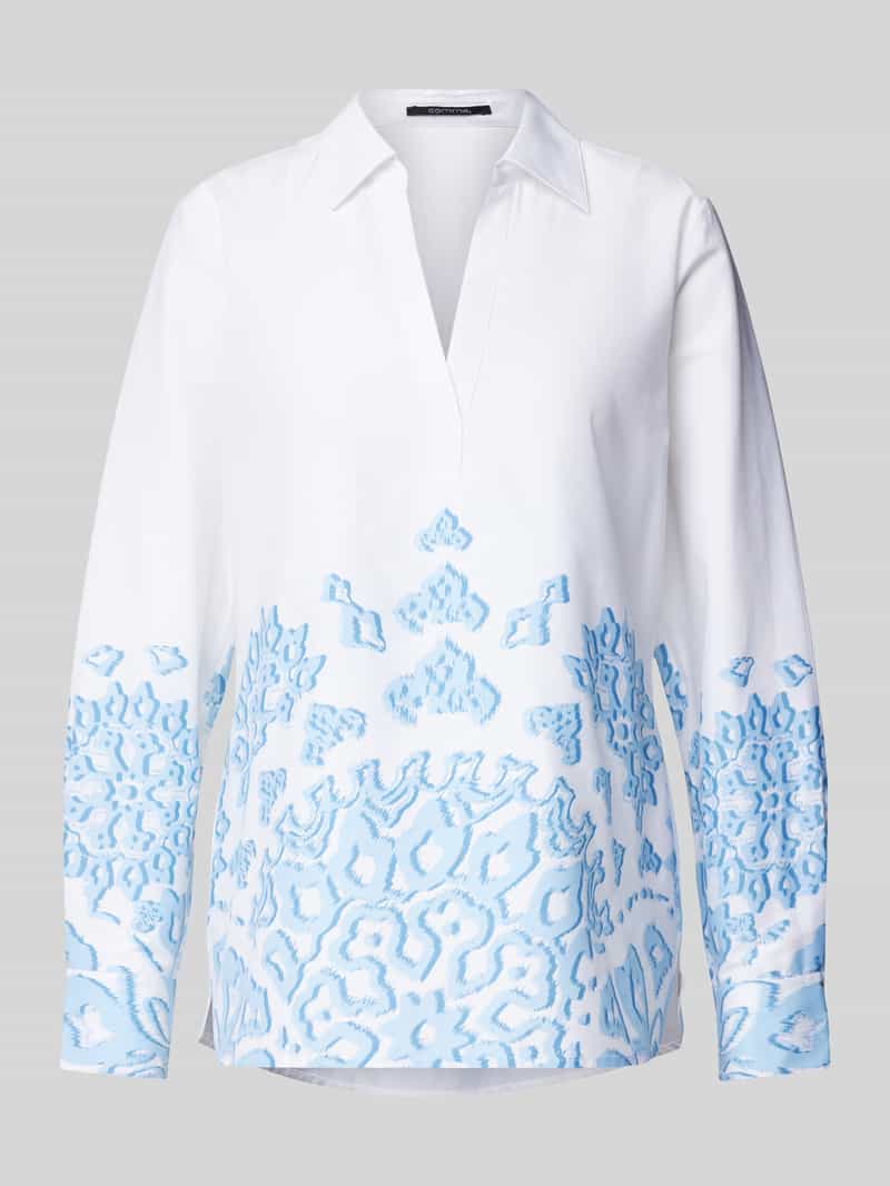 comma Relaxed fit blouse met V-hals