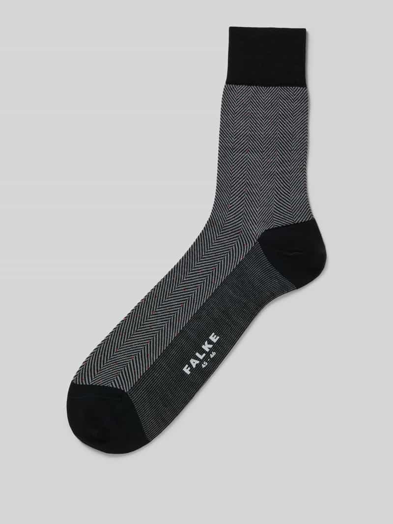 Sokken van merinowolmix, model 'Sensitive Herringbone'