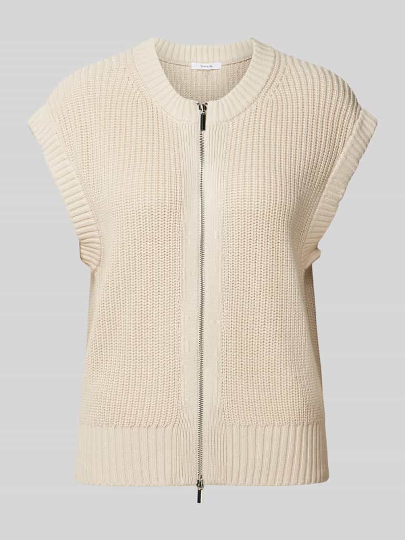 Opus Gilet met gebreide look model 'Dufka'