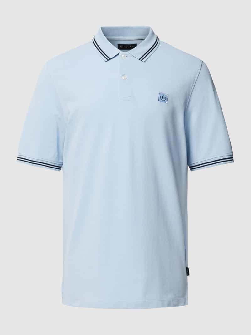 Bugatti Poloshirt met contrastgarnering