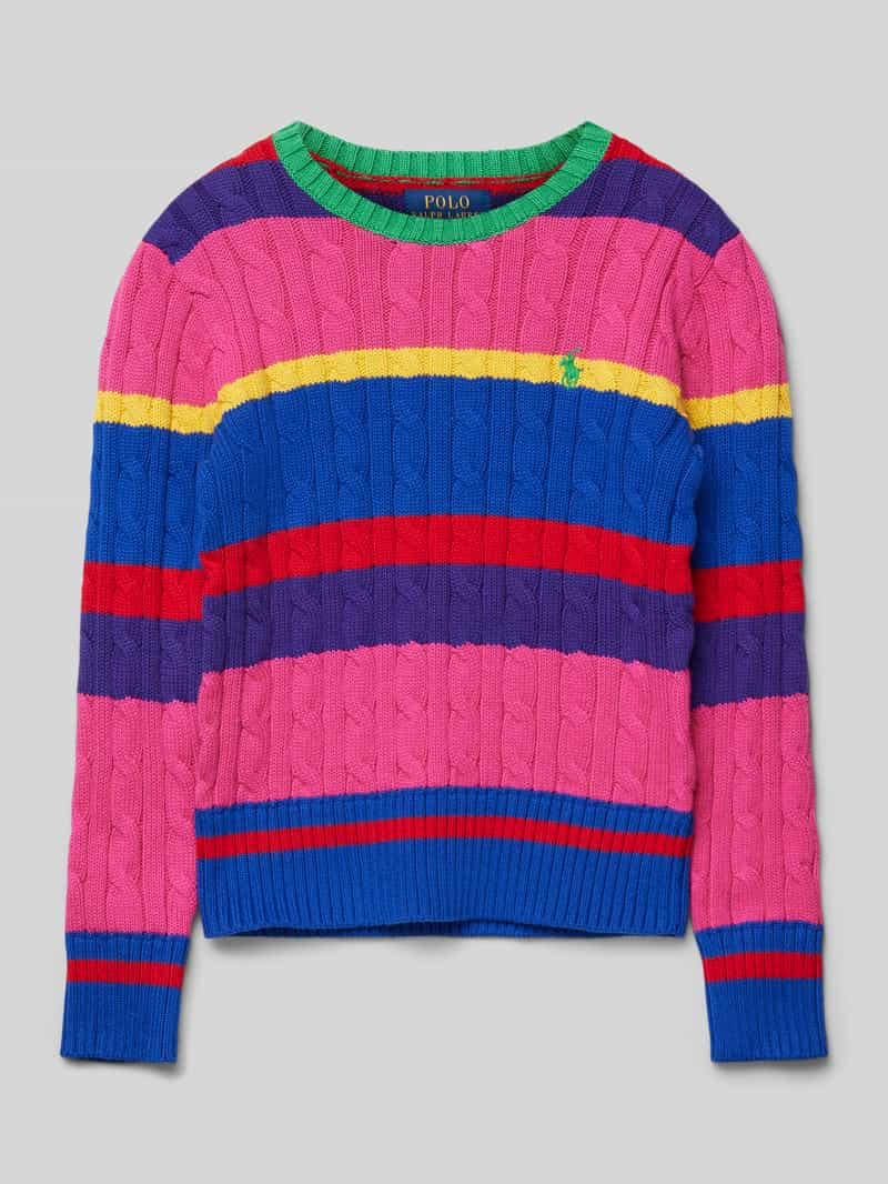 RALPH LAUREN TEENS Gebreide pullover met ronde hals