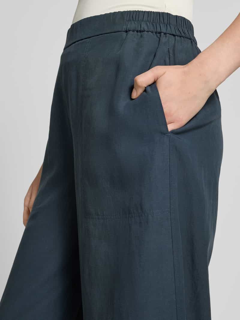 Marc O'Polo Wide leg culotte van een mix van lyocell en linnen
