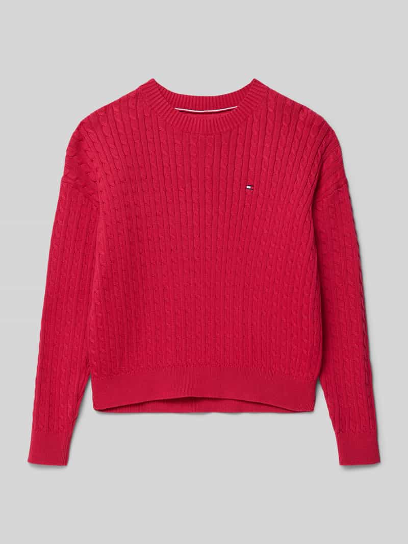 Tommy Hilfiger Teens Regular fit gebreide pullover van zuiver katoen