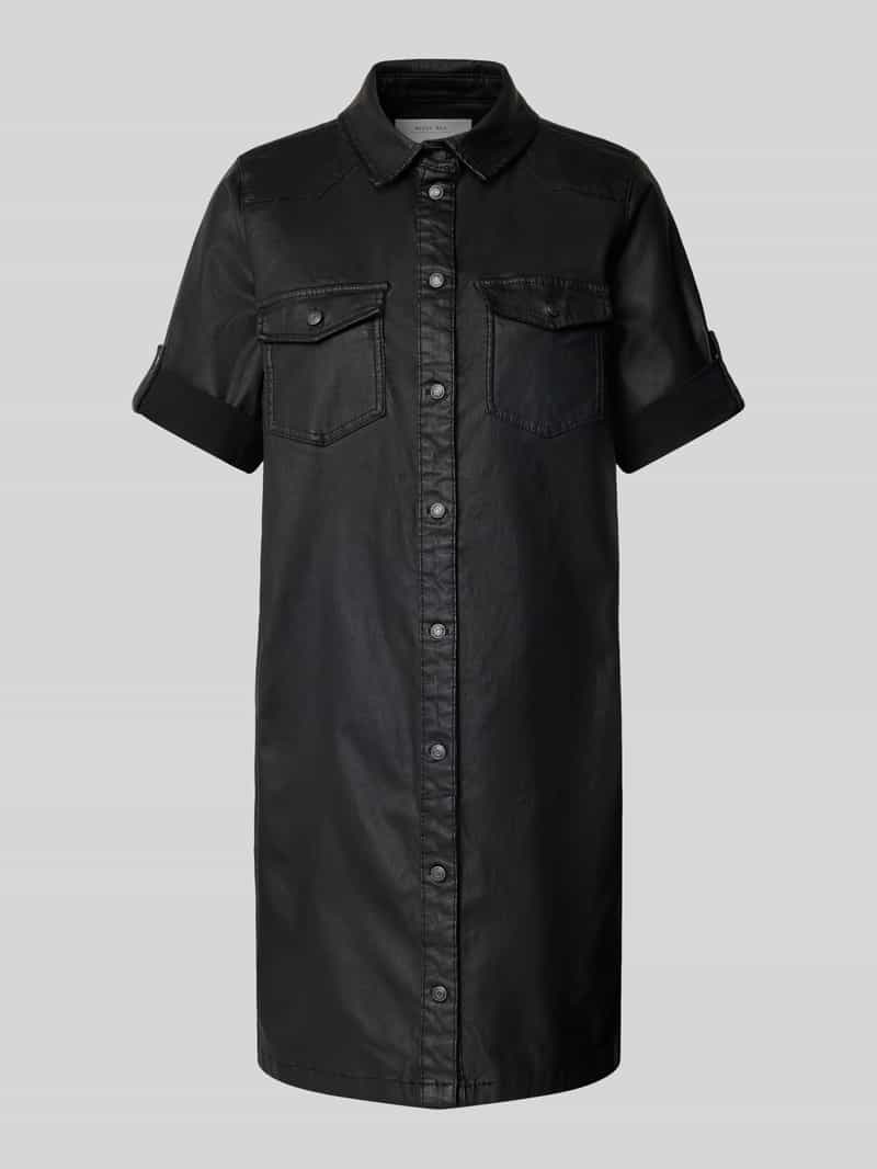 Noisy may Mini-jurk NMNEW SIGNE S/S COATED DENIM DRESS NOOS