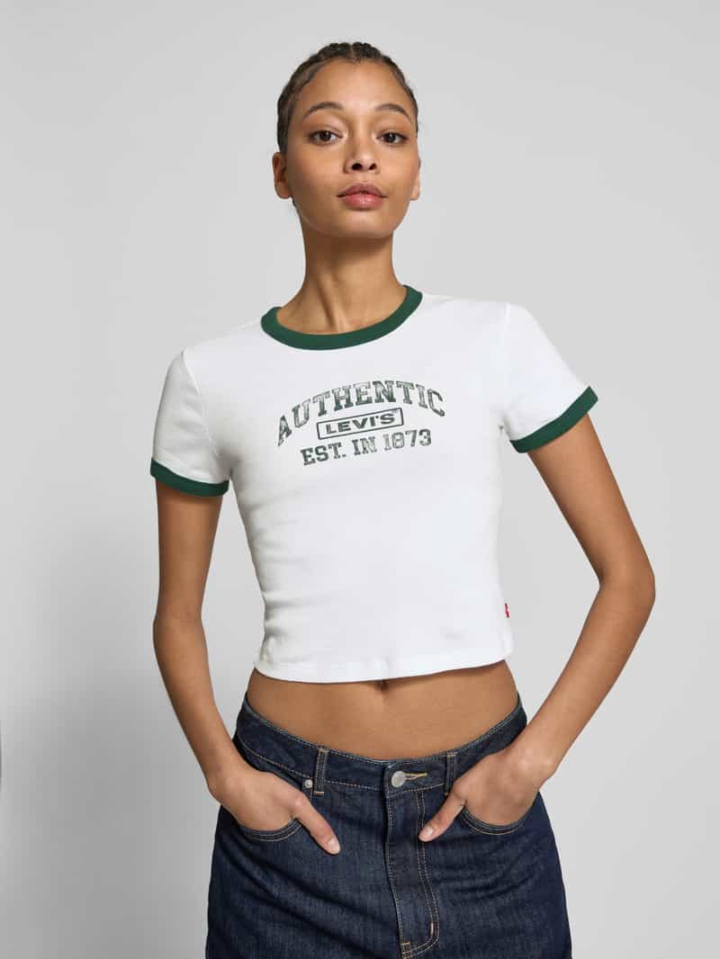 Levi's T-shirt met labelprint