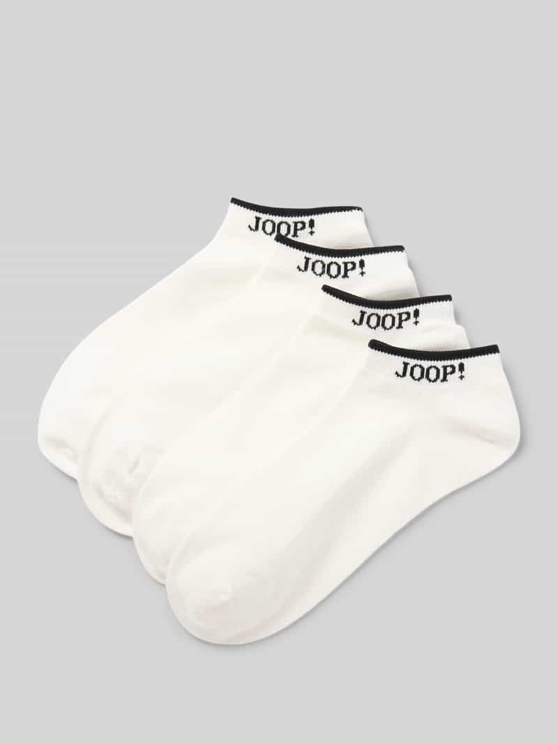 JOOP! Collection Sneakersokken met labeldetail in een set van 4 paar