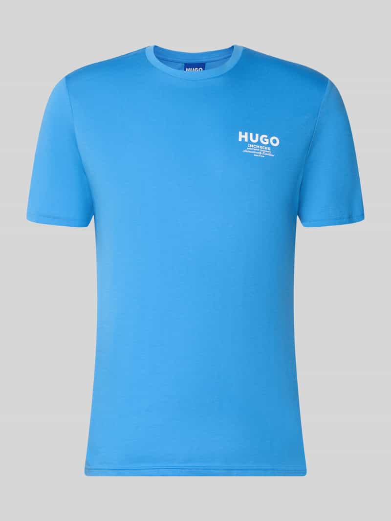 HUGO Blue Regular fit t-shirt van puur katoen model 'Nesptee'