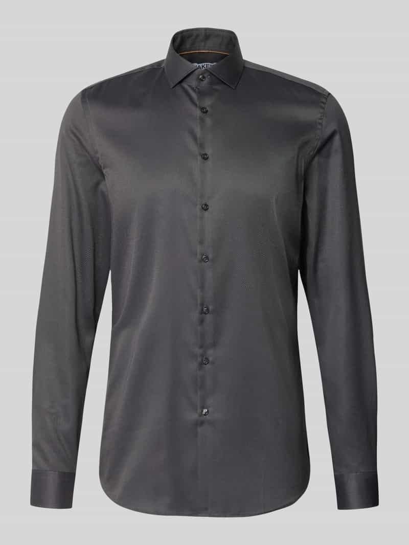Slim fit zakelijk overhemd van premium kwaliteit met extra lange mouwen