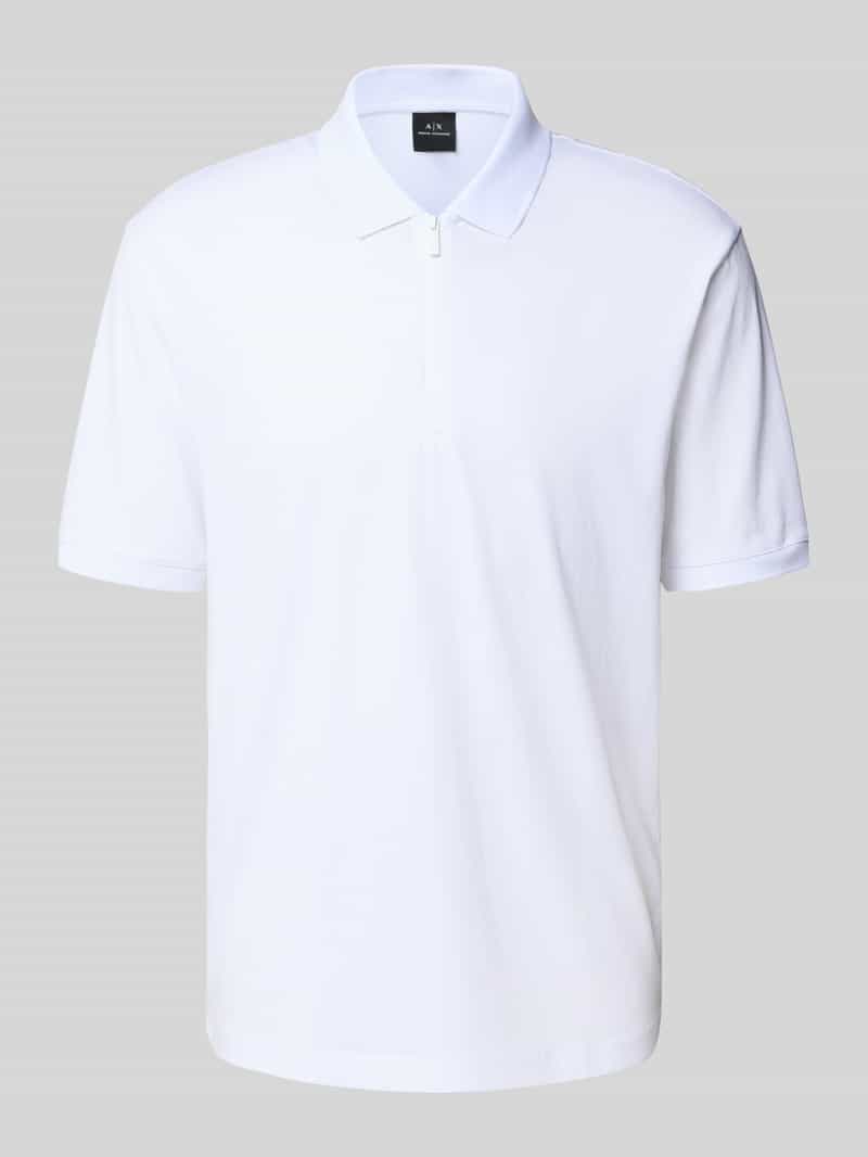Armani Exchange Poloshirt met korte ritssluiting