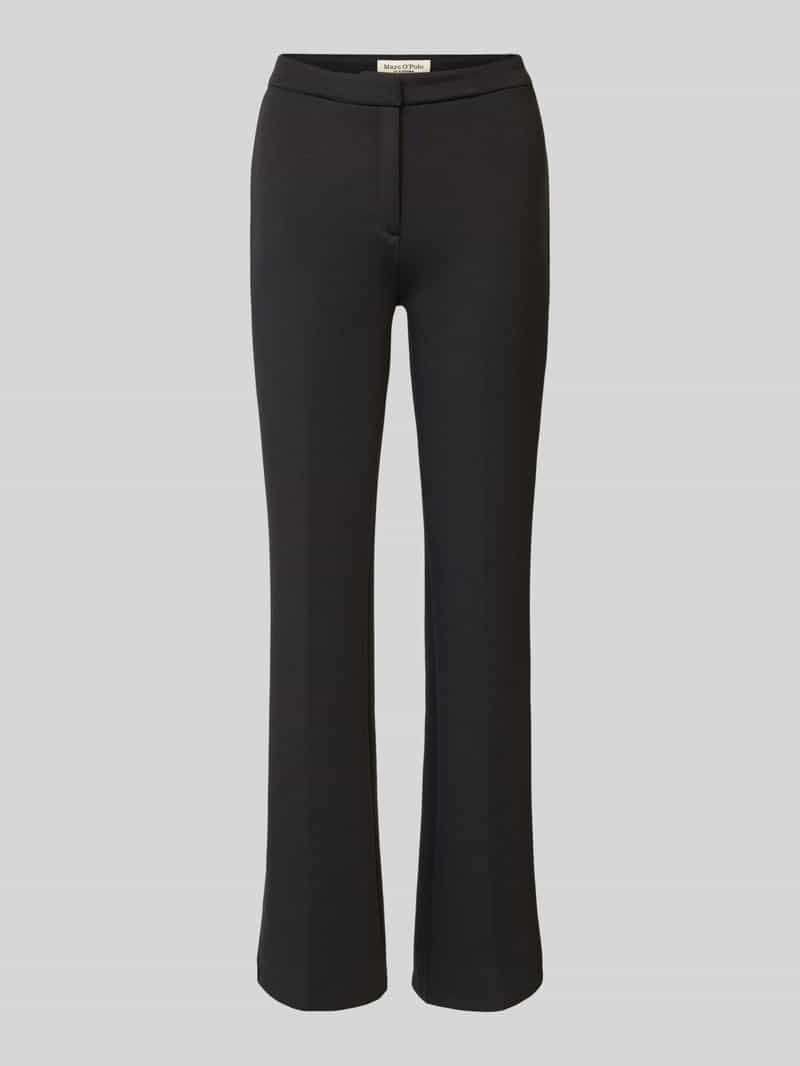 Marc O'Polo Regular fit stoffen broek van katoenmix met persplooien