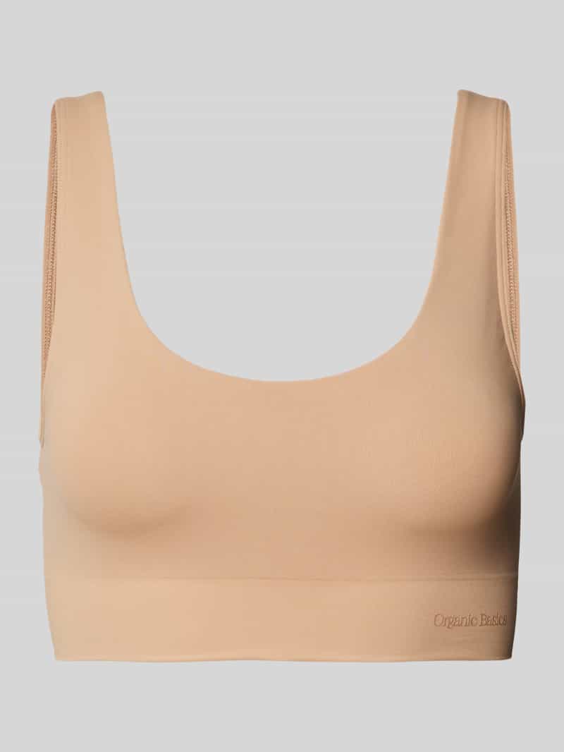 ORGANIC BASICS Bralette met labelopschrift