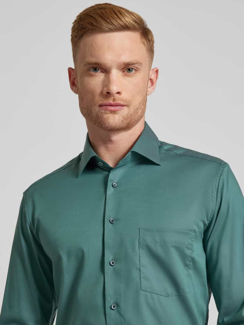 Eterna Modern fit zakelijk overhemd met borstzak