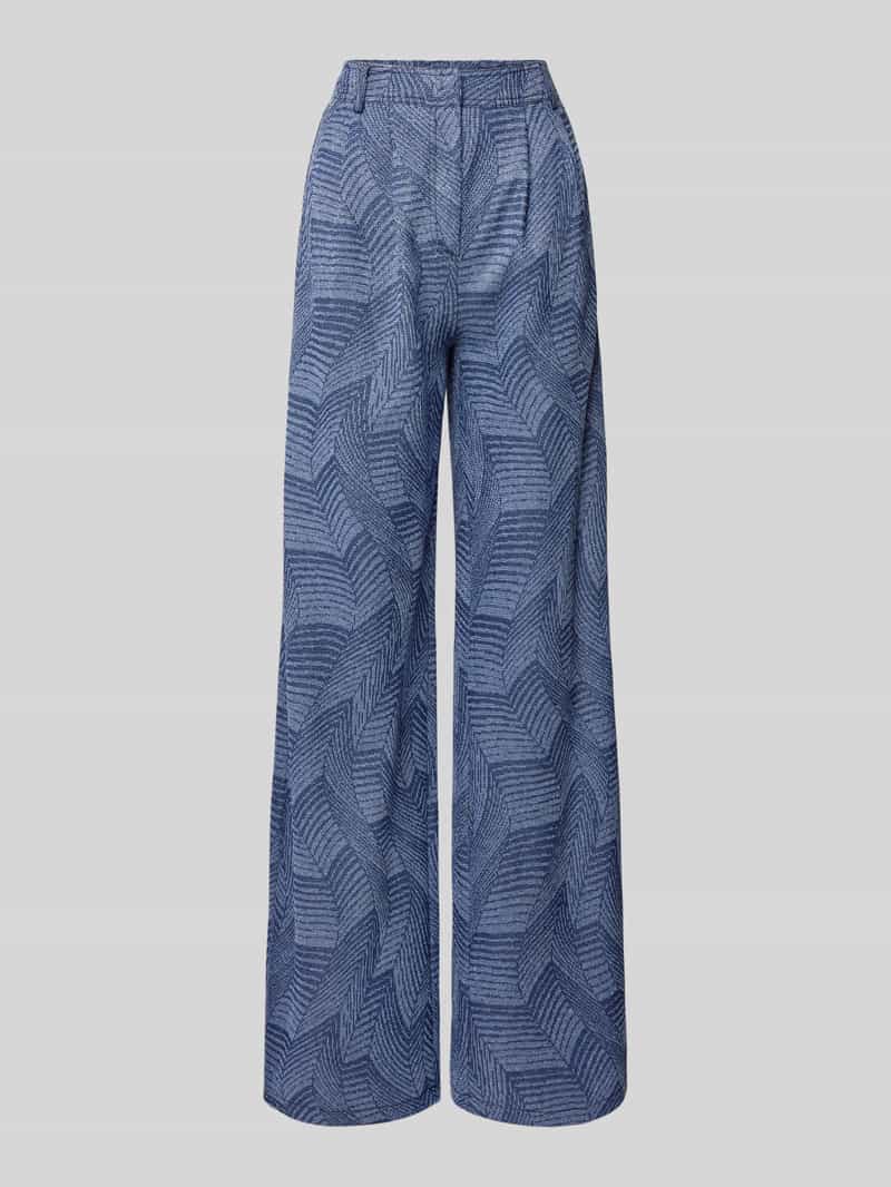 Marella Wide leg bandplooibroek met riemlussen model 'CASTA2'