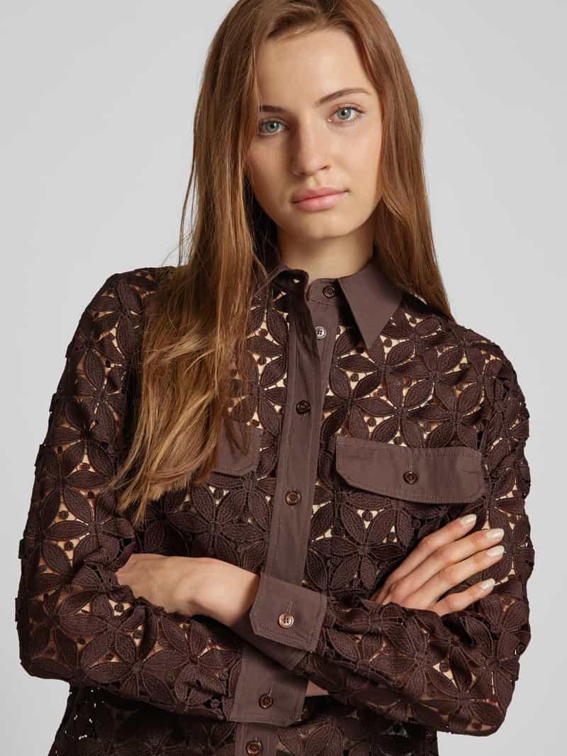 Weekend Max Mara Overhemdblouse met ajourpatroon model 'AFONA'