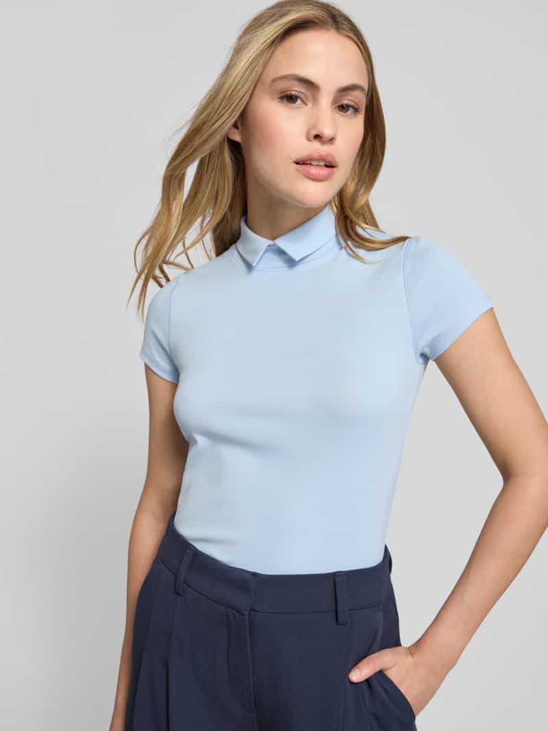 Marc Cain Slim fit T-shirt met polokraag