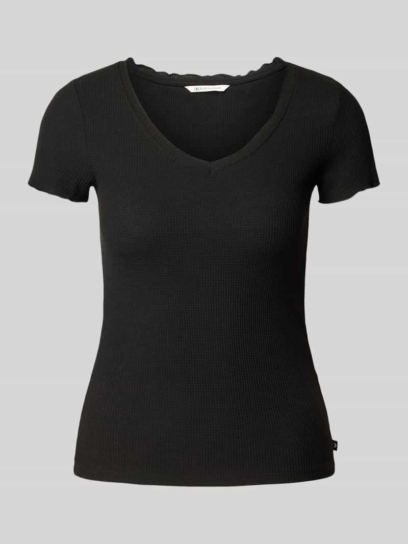 Tom Tailor Denim Regular fit T-shirt met wafelstructuur