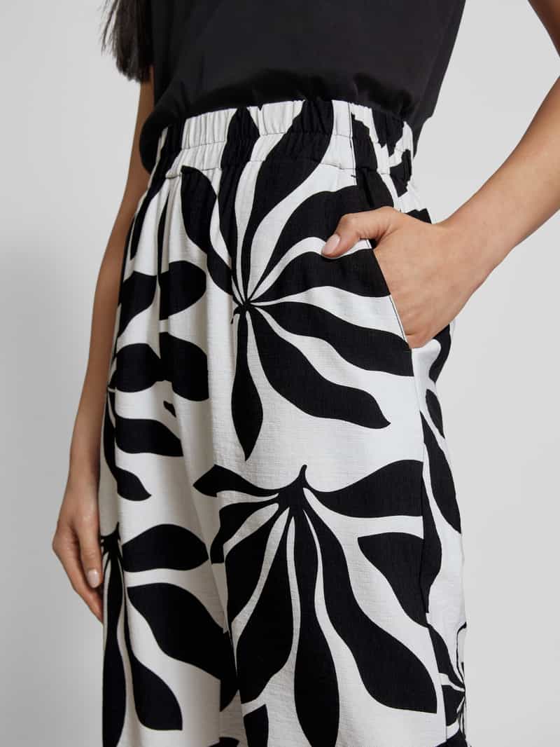 b.Young Regular fit stoffen broek met all-over print model 'Janina'