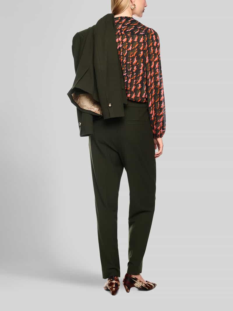 Marc Cain Regular fit pantalon met viscose