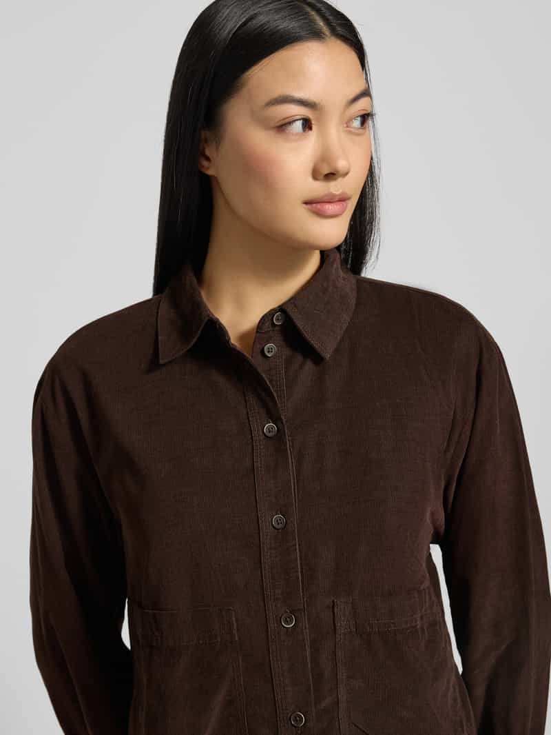 s.Oliver RED LABEL Boxy fit corduroy blouse van een mix van katoen en viscose