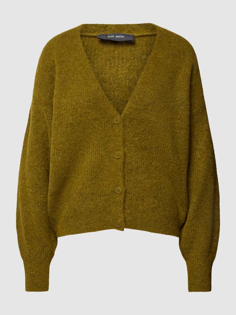 MOS MOSH Oversized gebreid jack met knoopsluiting model 'THORA'
