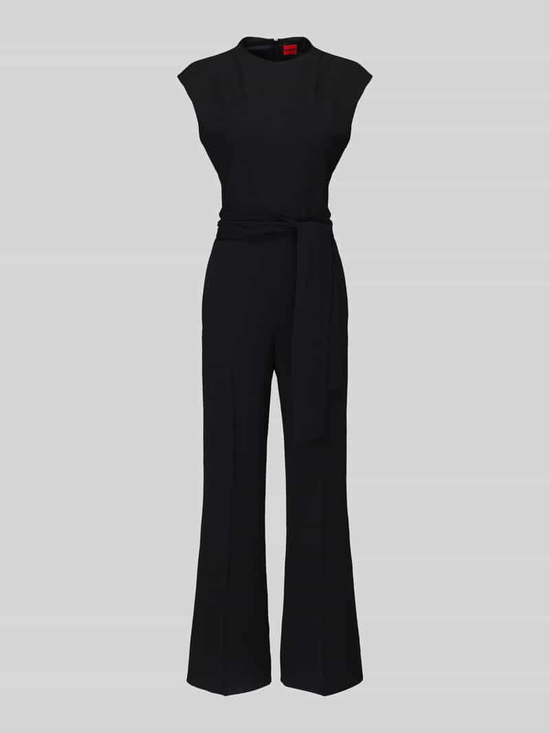 Regular fit jumpsuit met strikceintuur model 'Kathalia'