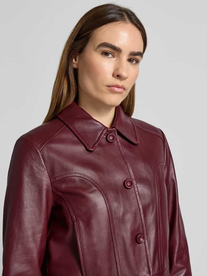 Marc Cain Regular fit jack in leerlook