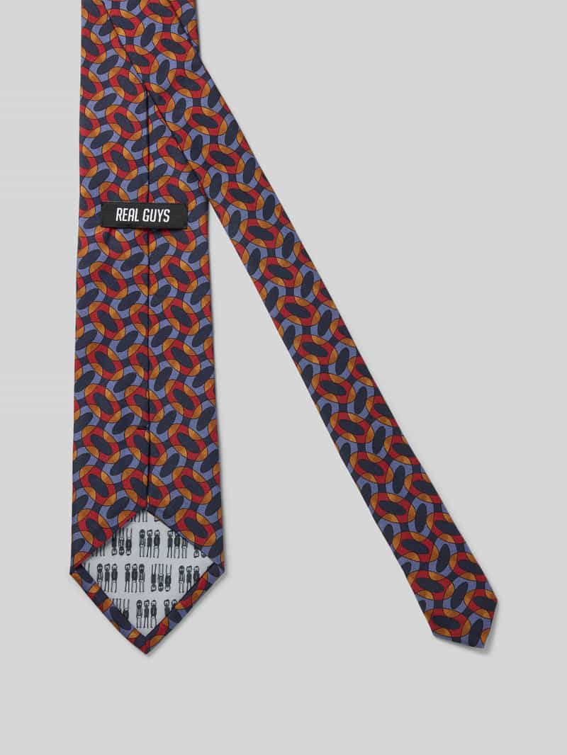 J.Ploenes Zijden stropdas met logoprint (8 5 cm)
