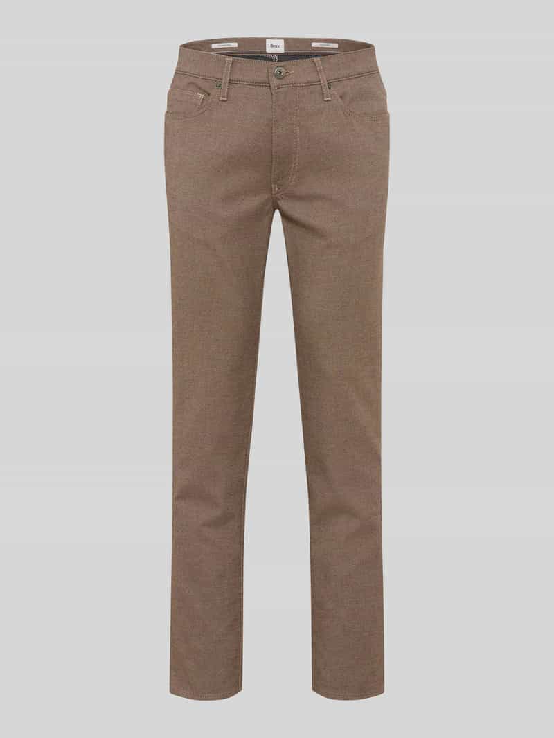 BRAX Regular fit chino van katoenmix met viscose model 'Wool Look Flex'