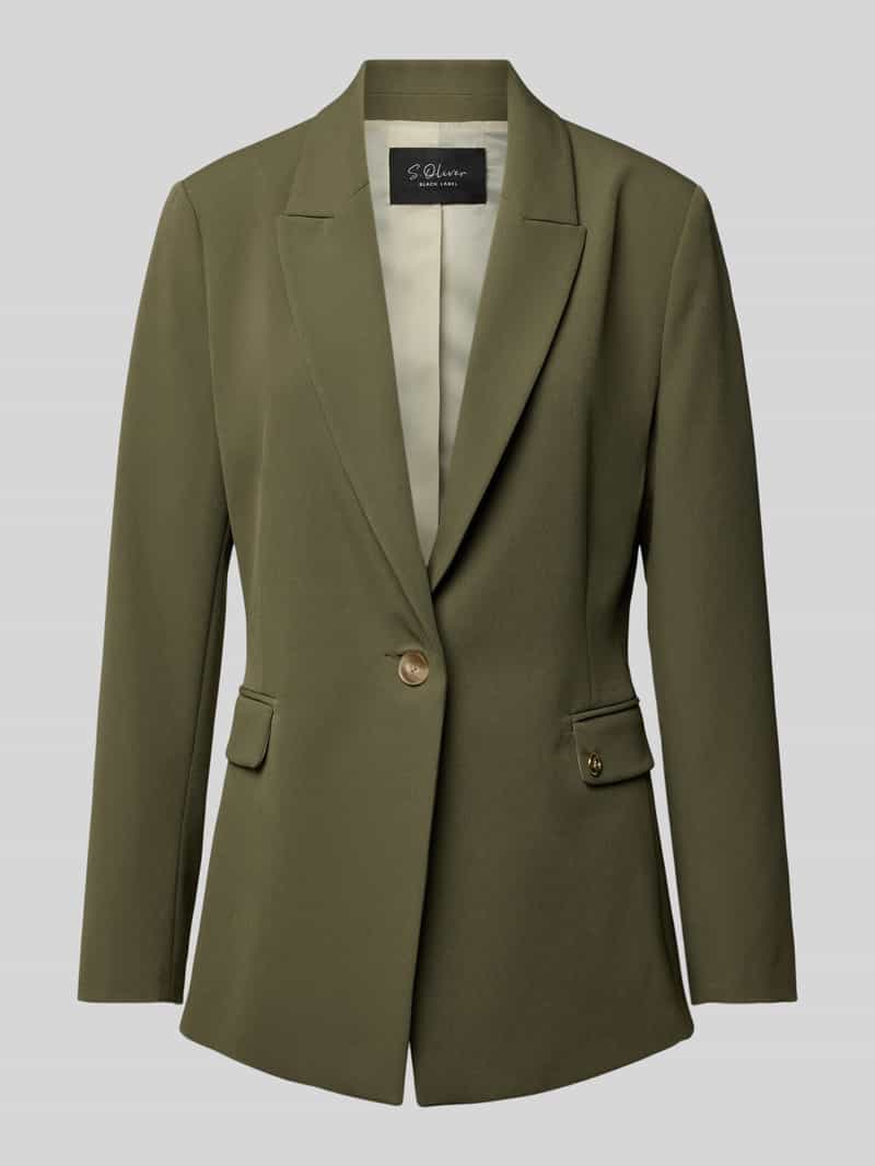 s.Oliver BLACK LABEL Slim fit blazer met klepzakken