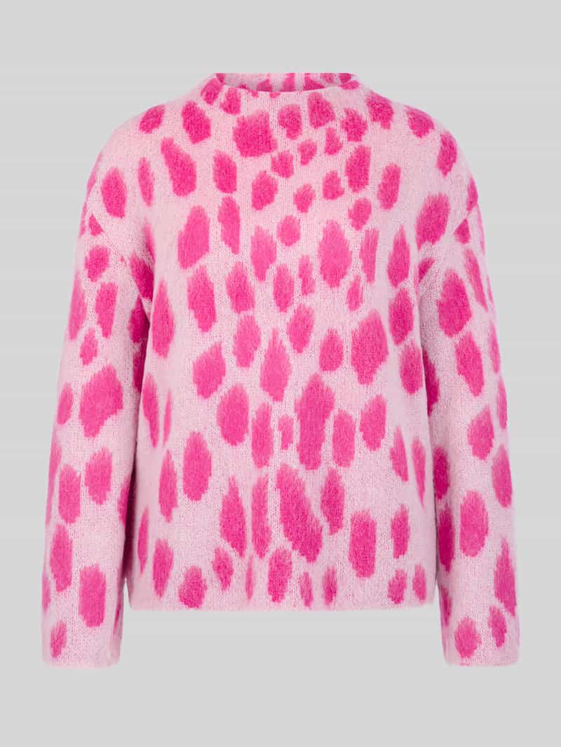 Marc Cain relaxed fit gebreide trui met luipaardmotief