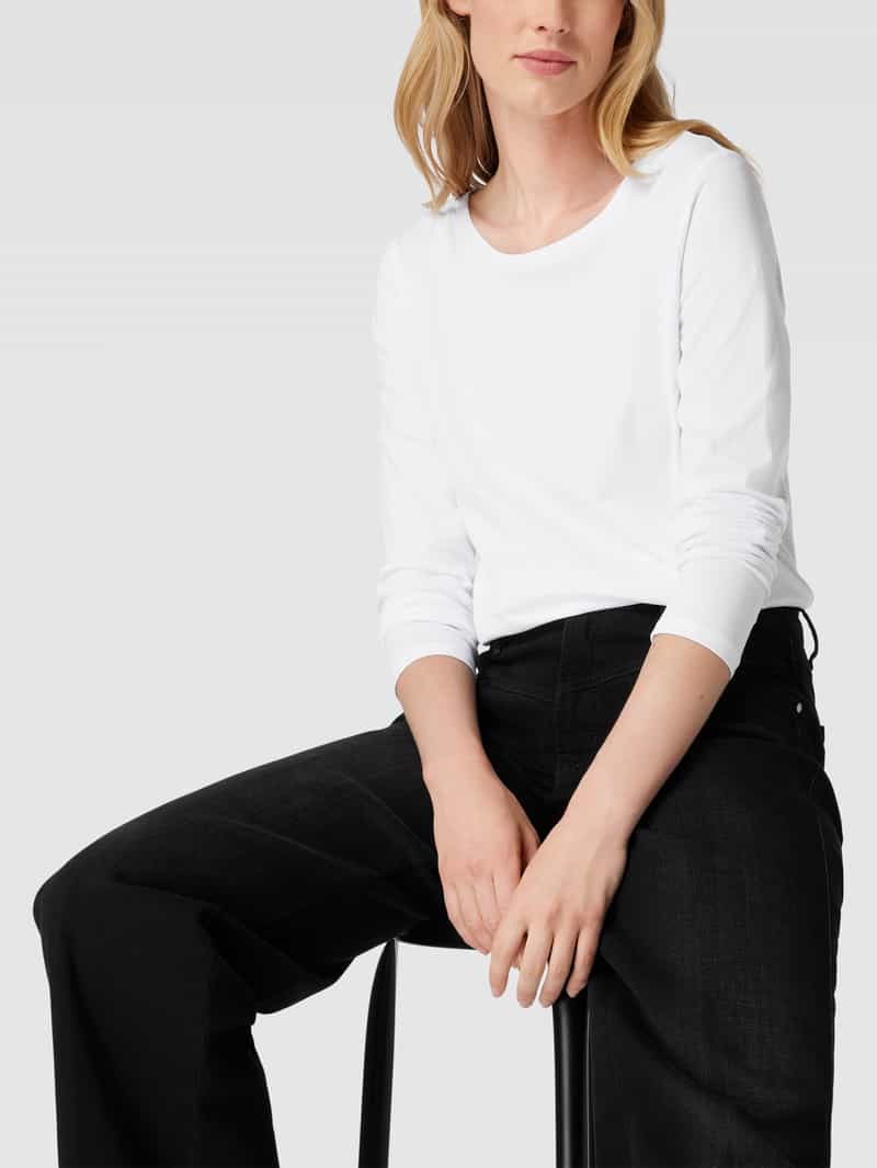 Marc O'Polo Shirt met lange mouwen van katoen met logodetail