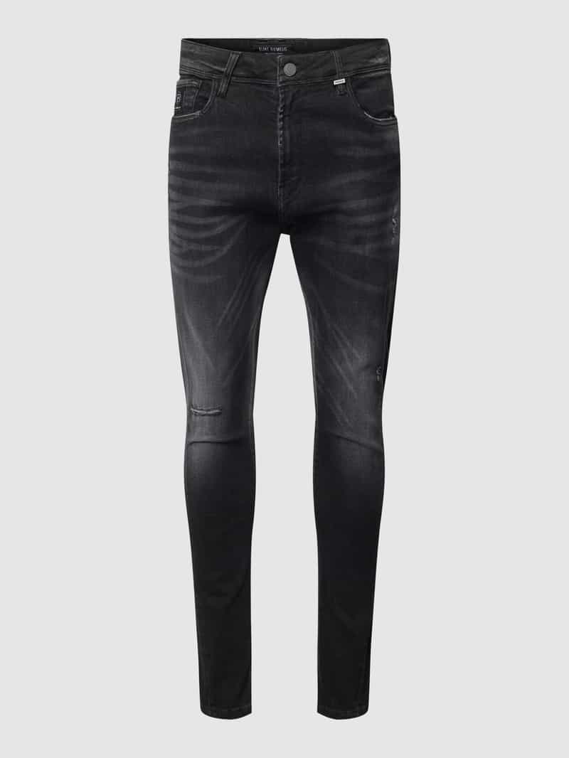 ELIAS RUMELIS Tapered fit jeans in destroyed-look model 'Wenko'