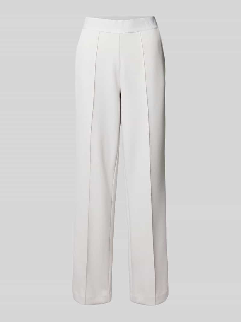 monari Regular fit stoffen broek met vaste persplooien