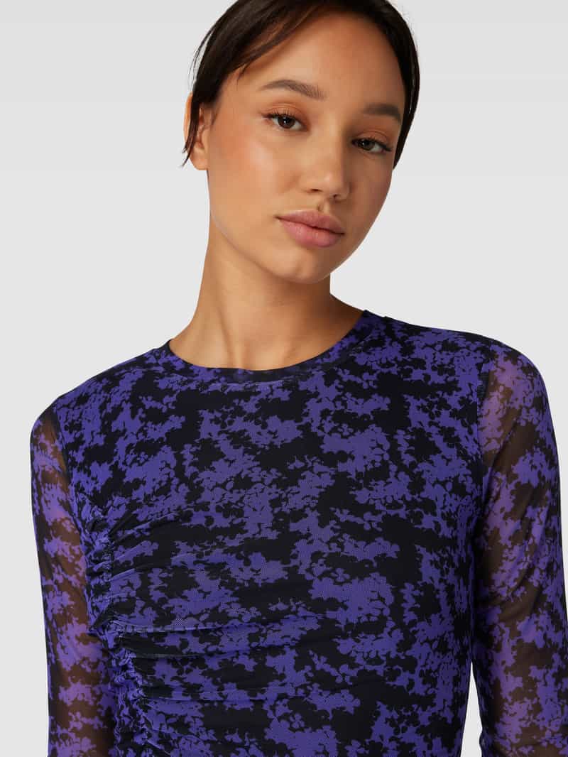 Tom Tailor Denim Midi-jurk met all-over motief model 'Gathering'