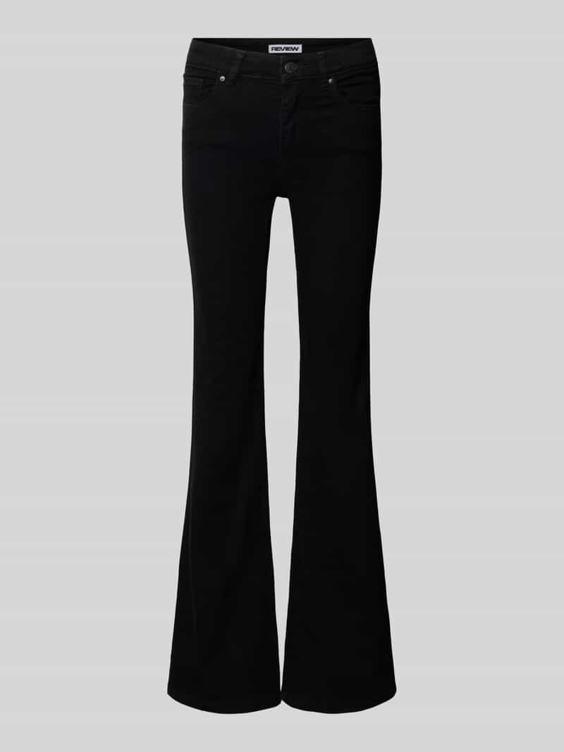 flared jeans met middelhoge band
