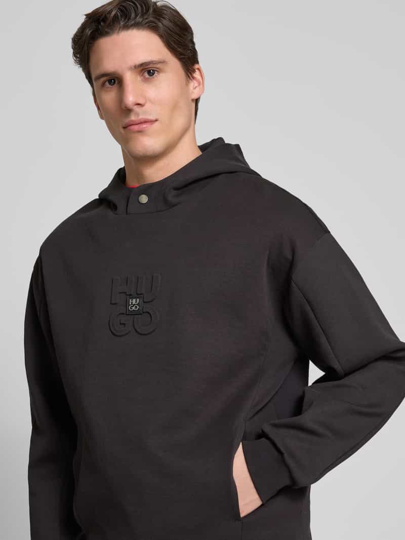HUGO Hoodie met labelbadge model 'Debostaco'