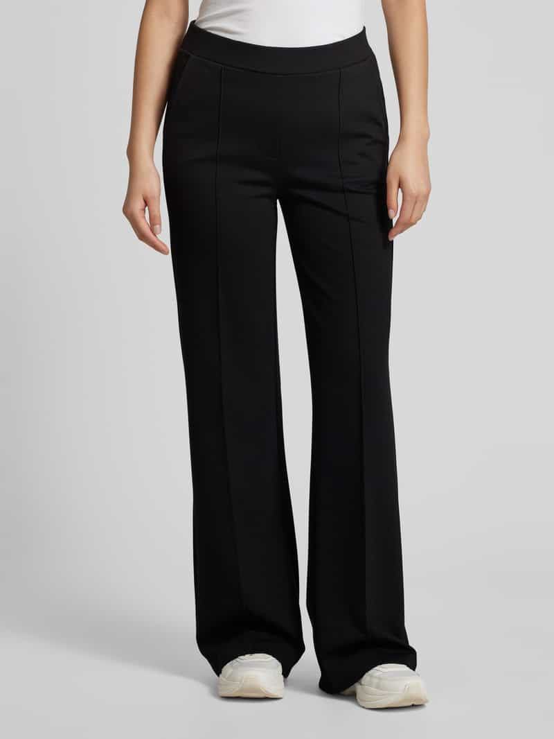 Regular fit stoffen broek met vaste persplooien Smith and Soul